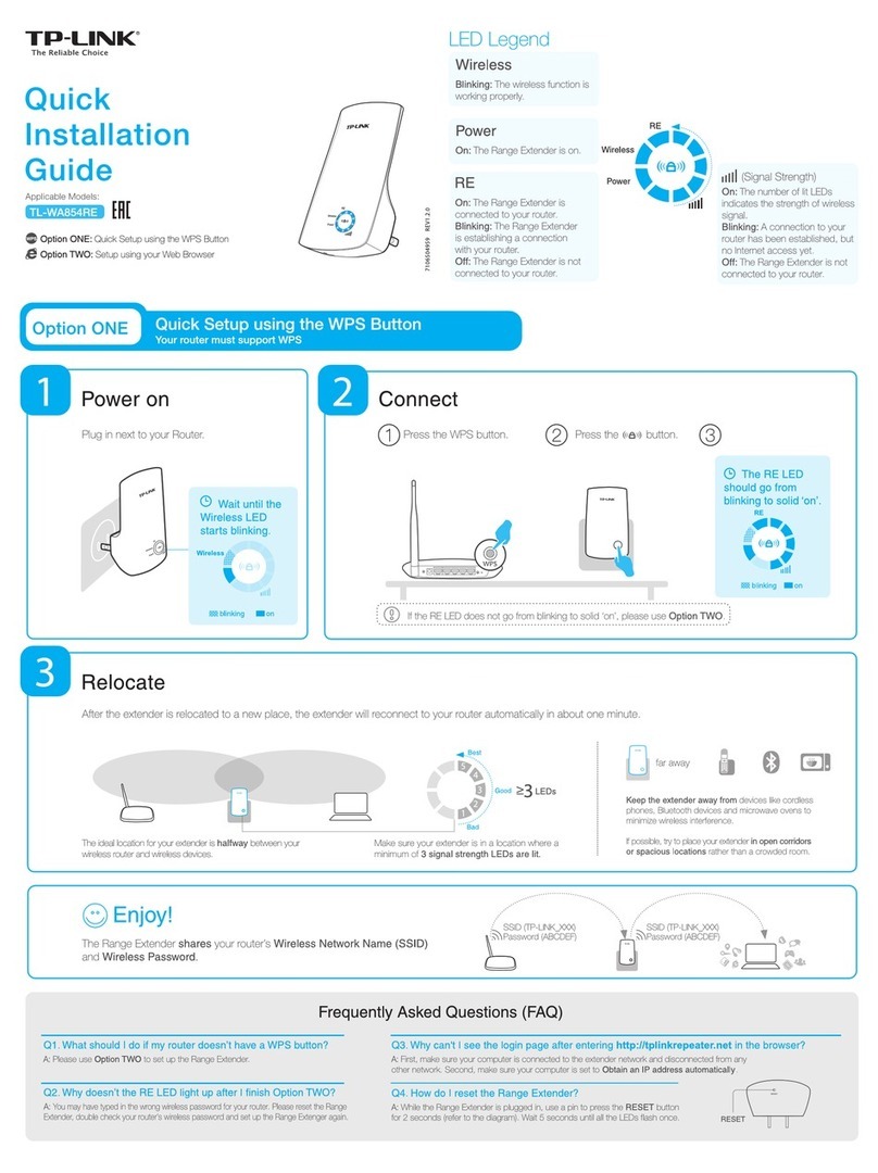 TP-Link TL-WA854RE Quick installation guide