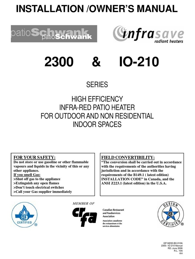 patioSchwank 2300 series Installation & owner's manual