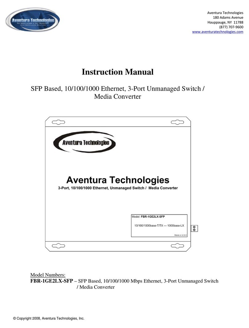Aventura FBR-1GE2LX-SFP instruction manual
