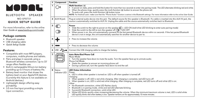 Modal MD-SPBT01 Quick setup guide