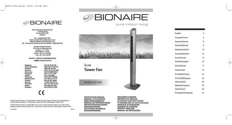 Bionaire BT150R User manual