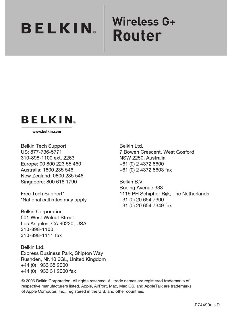 Belkin Wireless Gplus Notebook Card User manual