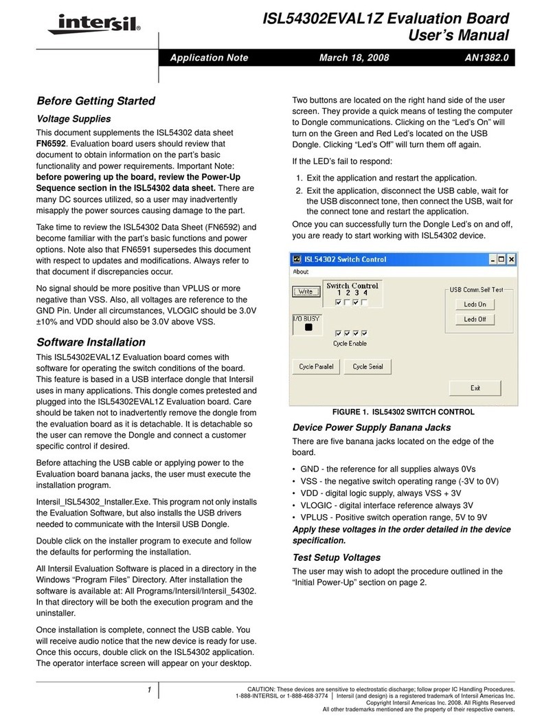 Intersil ISL54302EVAL1Z User manual