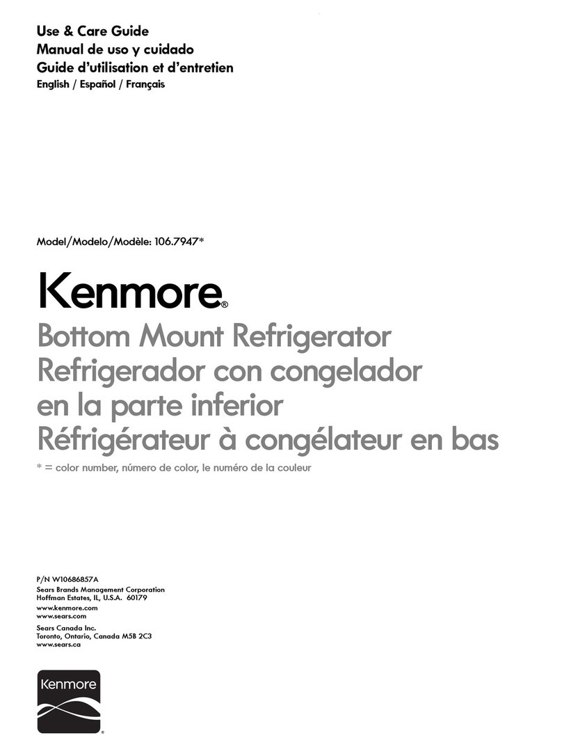 Kenmore W10686857A Use & care manual