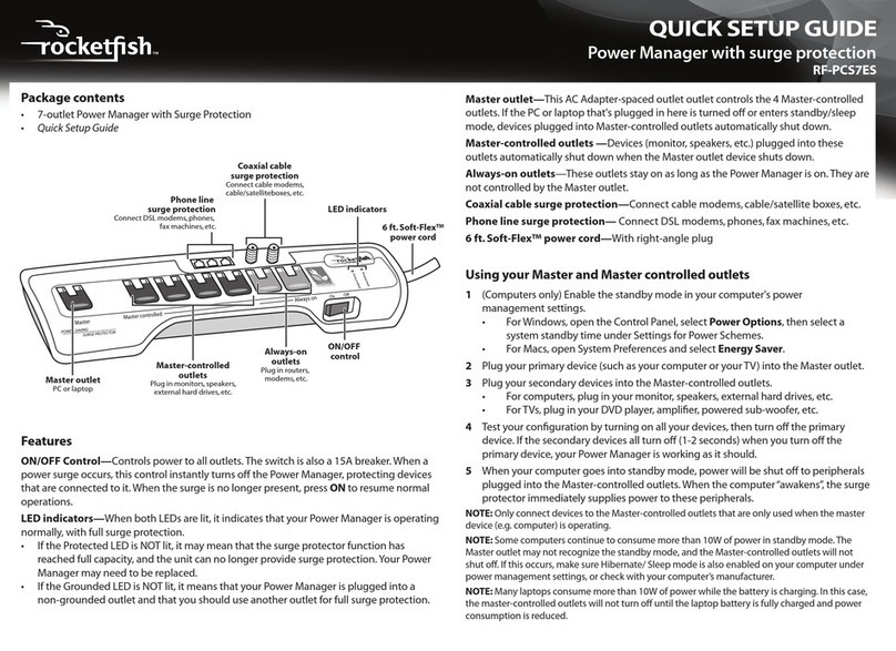 Rocket Fish RF-PCS7ES Quick setup guide