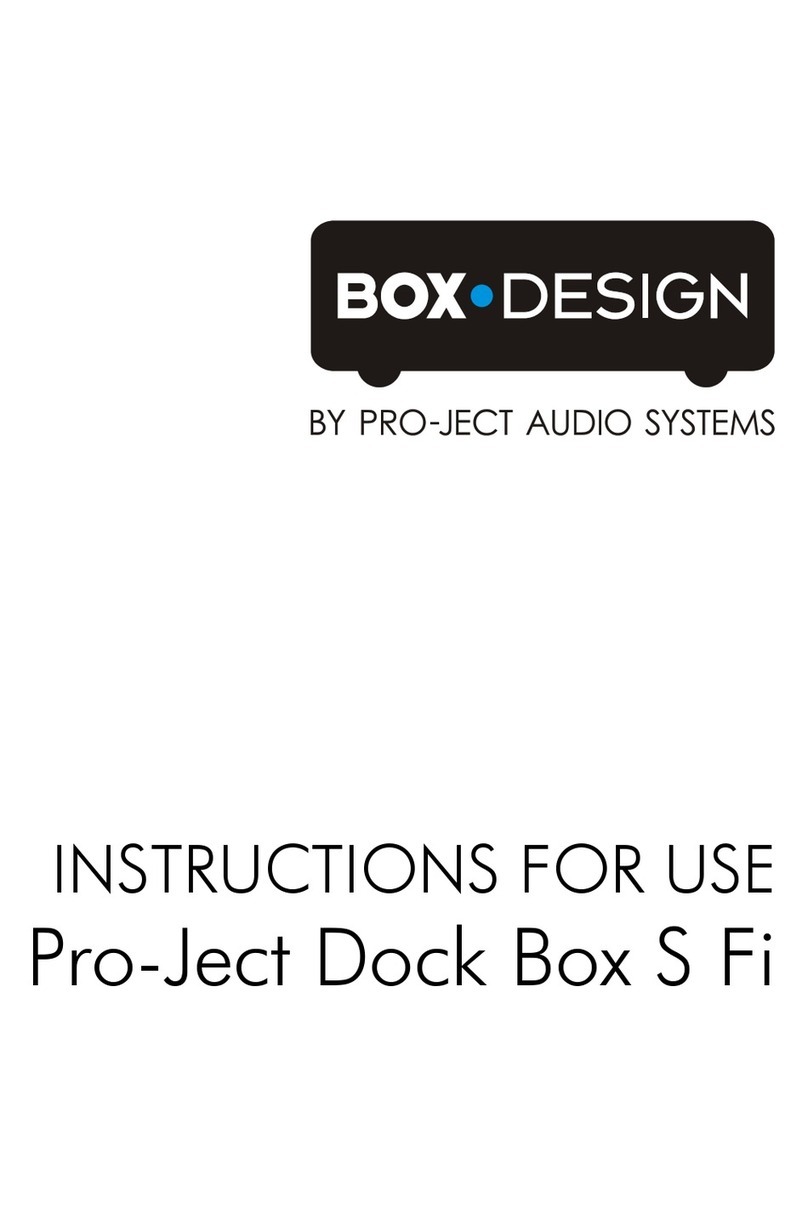 Box-Design Pro-Ject Dock Box S Fi User instructions