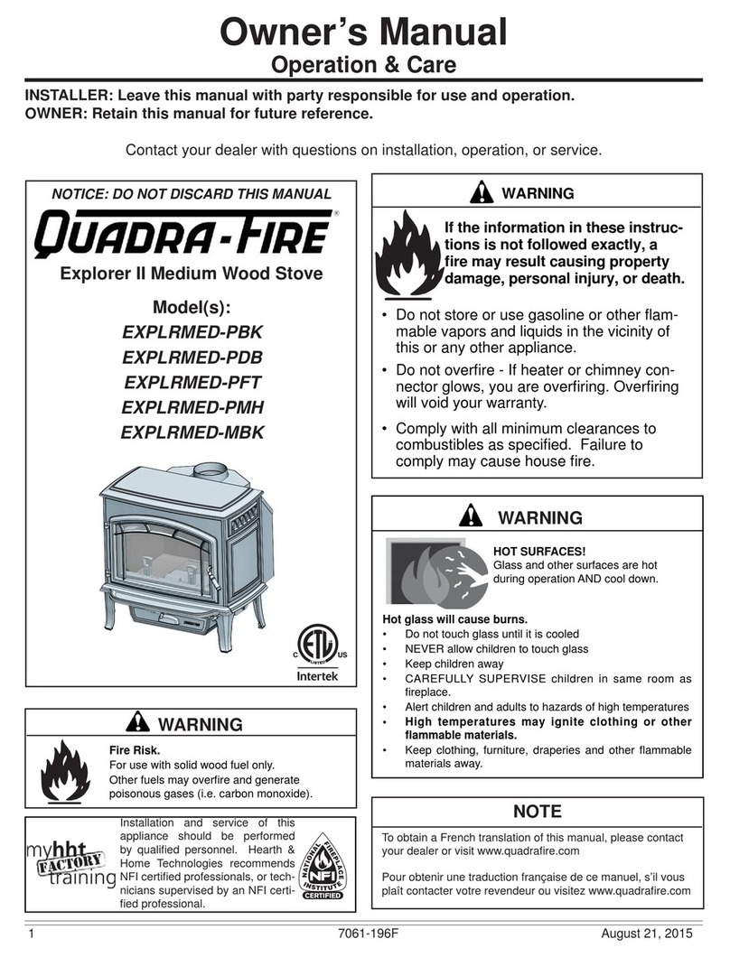 Quadra-Fire EXPLRMED-PBK owner's manual