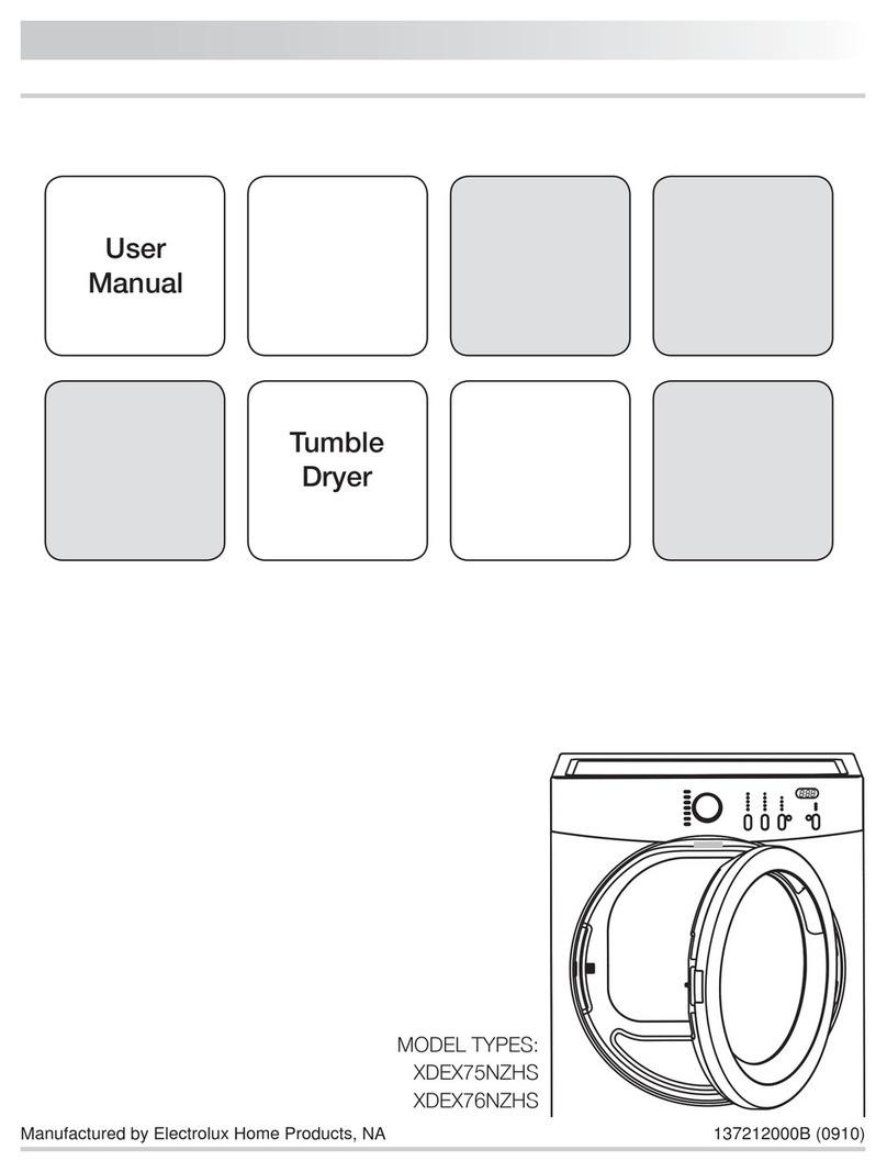 Electrolux XDEX75NZHS User manual Electrolux XDEX75NZHS User manual