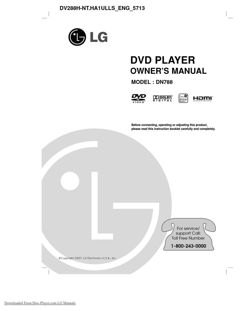 LG DN788 -  DVD Player User manual