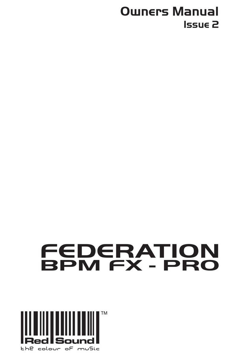 Red Sound FEDERATION BPM FX - PRO owner's manual
