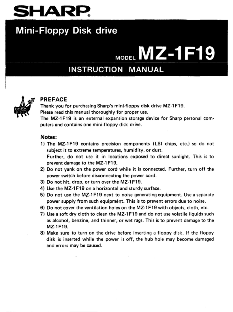 Sharp MZ-1F19 User manual