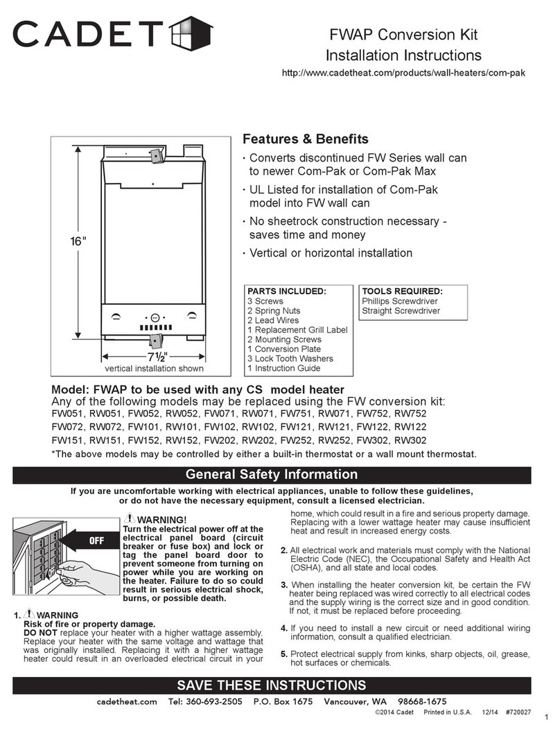 Cadet FW051 installation instructions