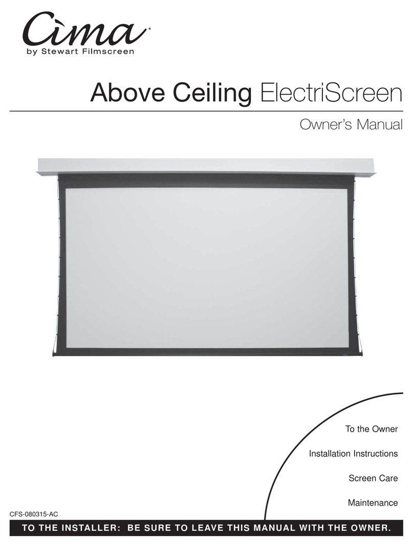 Cima Above Ceiling ElectriScreen owner's manual Cima Above Ceiling ElectriScreen owner's manual