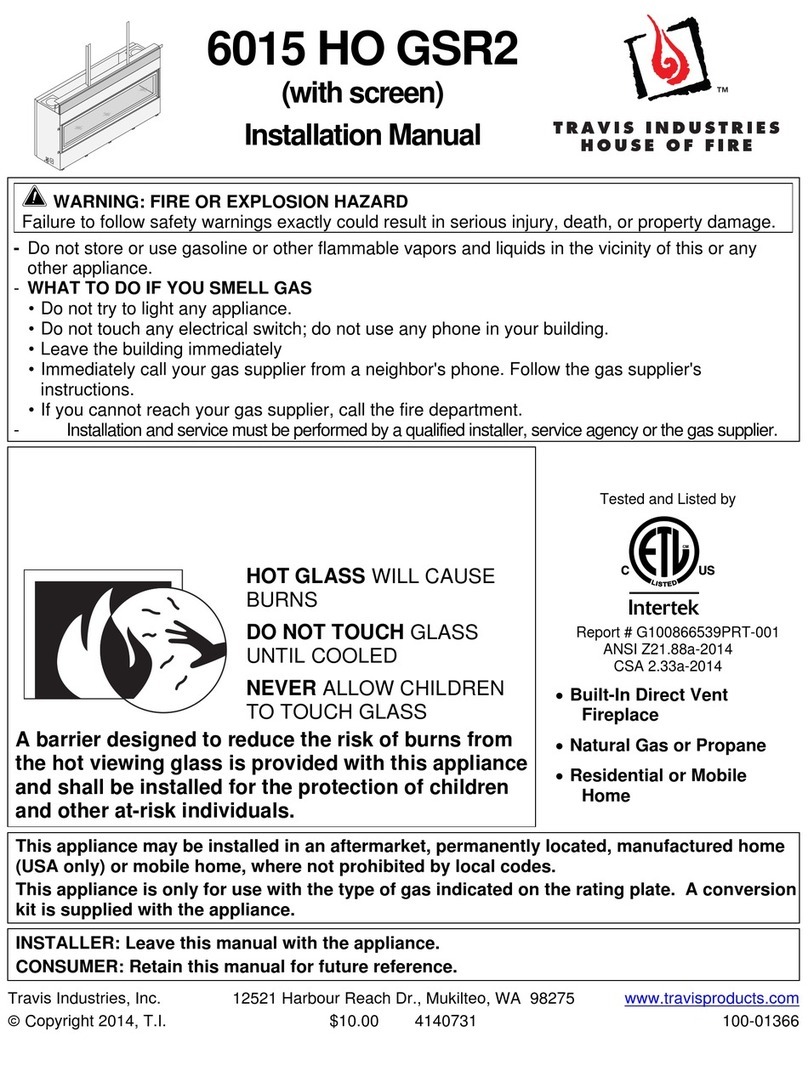 Travis Industries 6015 HO GSR2 User manual