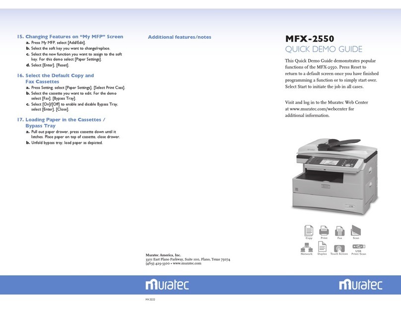 Muratec MFX-2550 Guide Operator's manual