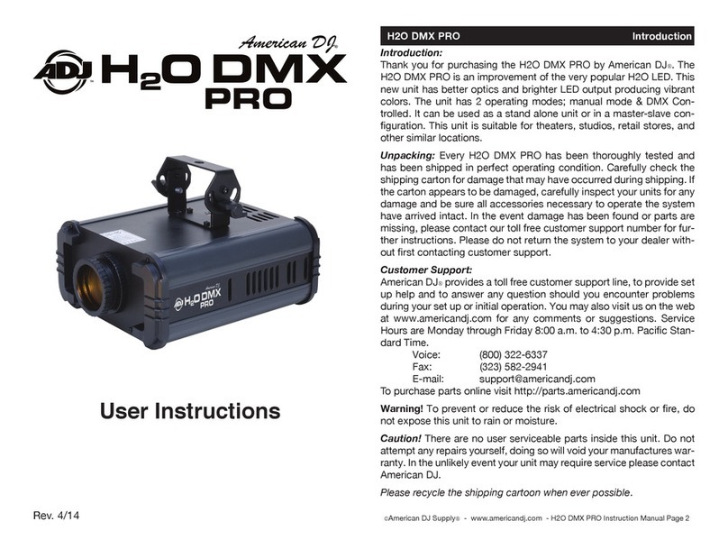ADJ H2O DMX PRO User manual