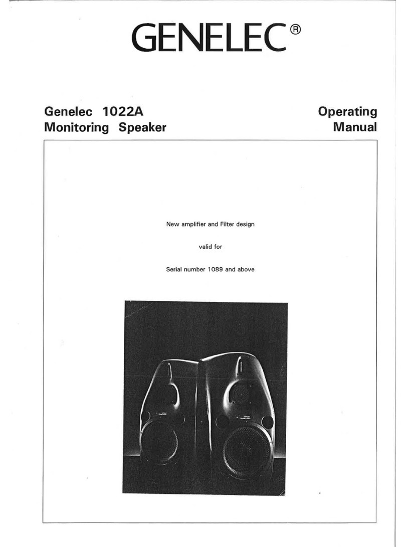 Genelec 1022A User manual Genelec 1022A User manual