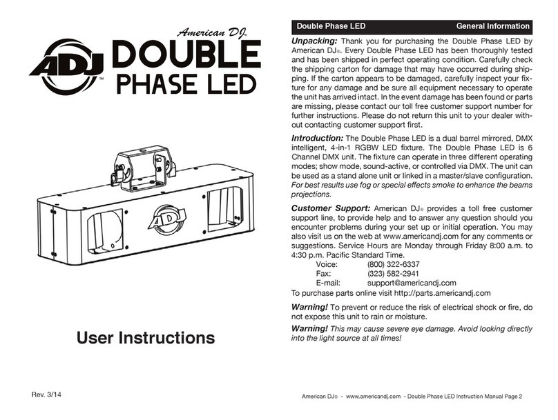 ADJ Double Phase LED User manual