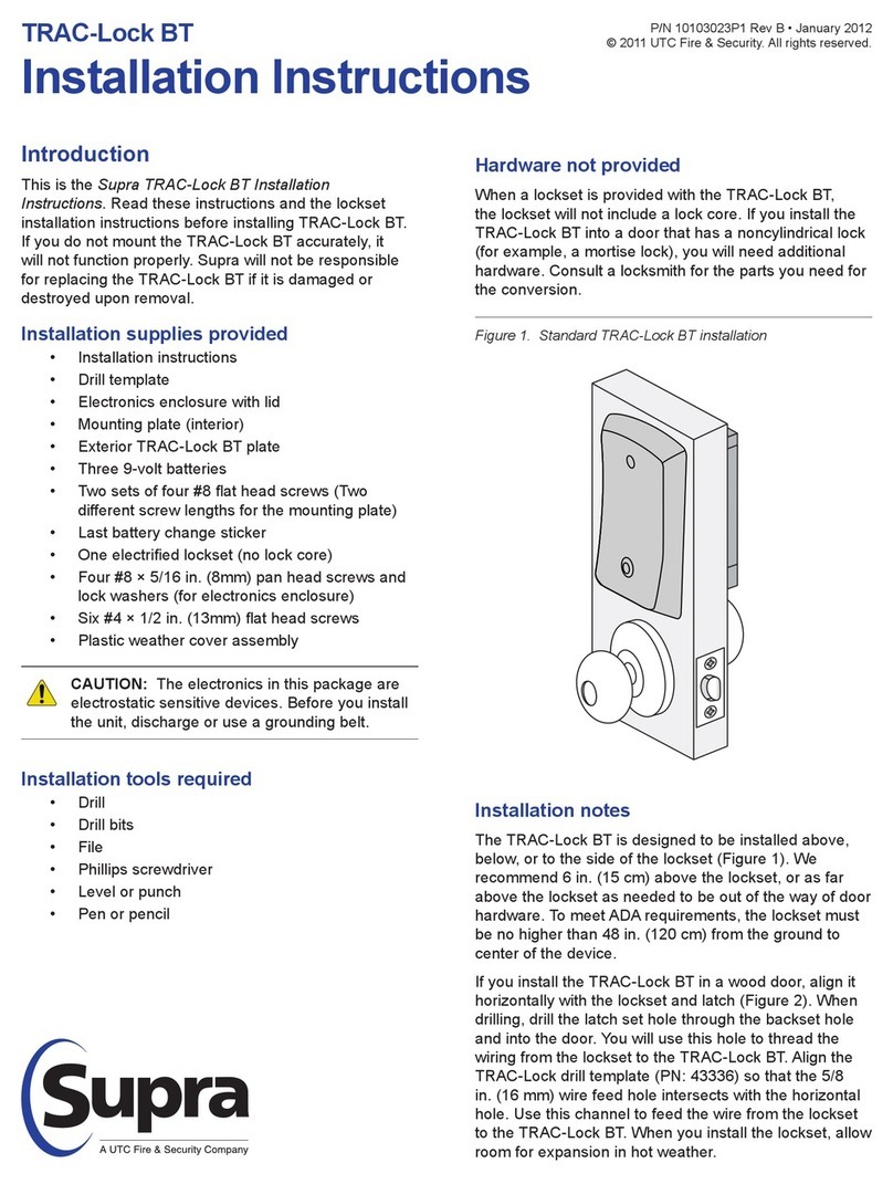 Supra TRAC-Lock BT installation instructions
