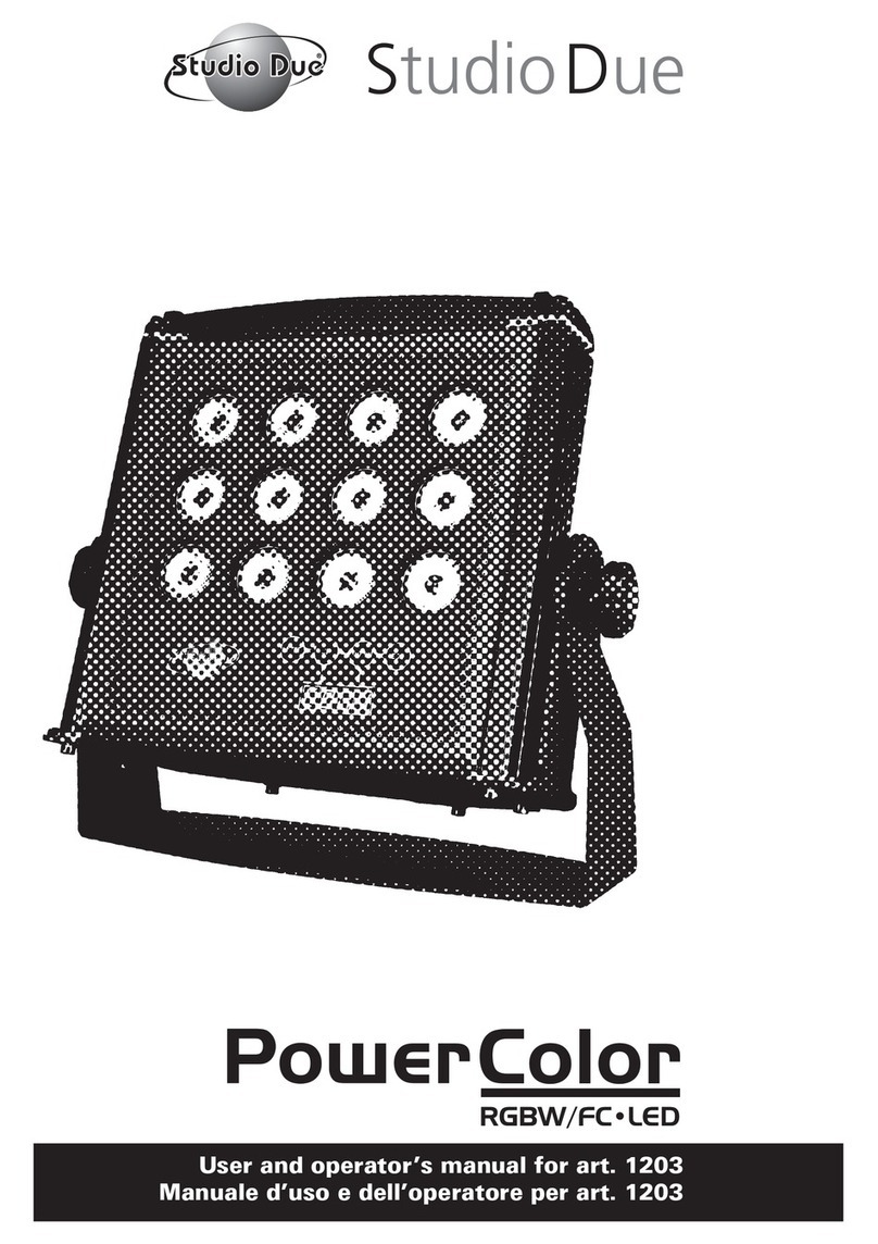 STUDIODUE Power Color 1203 RGBW/FC User's and operator's manual