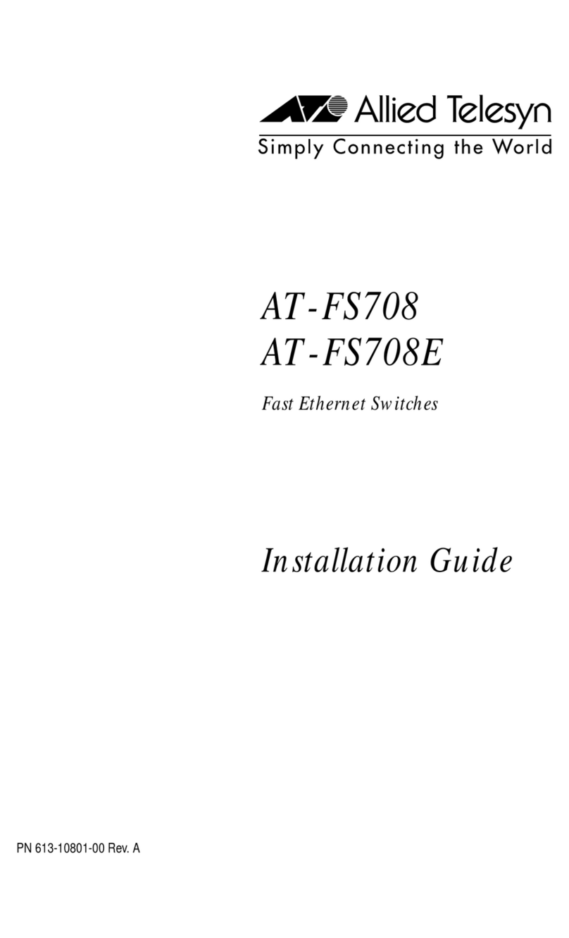Allied Telesis AT-FS708 installation guide