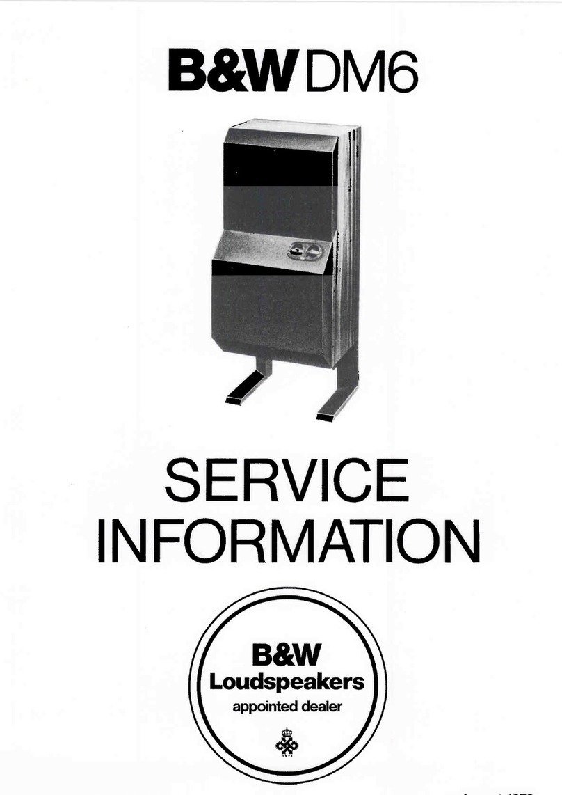B&W electronics DM6 Service information