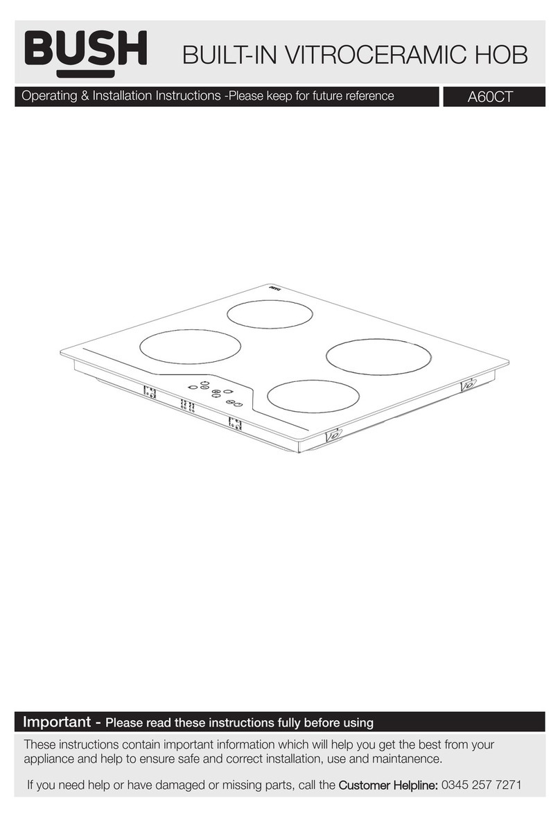 Bush A60CT Operating & installation instructions