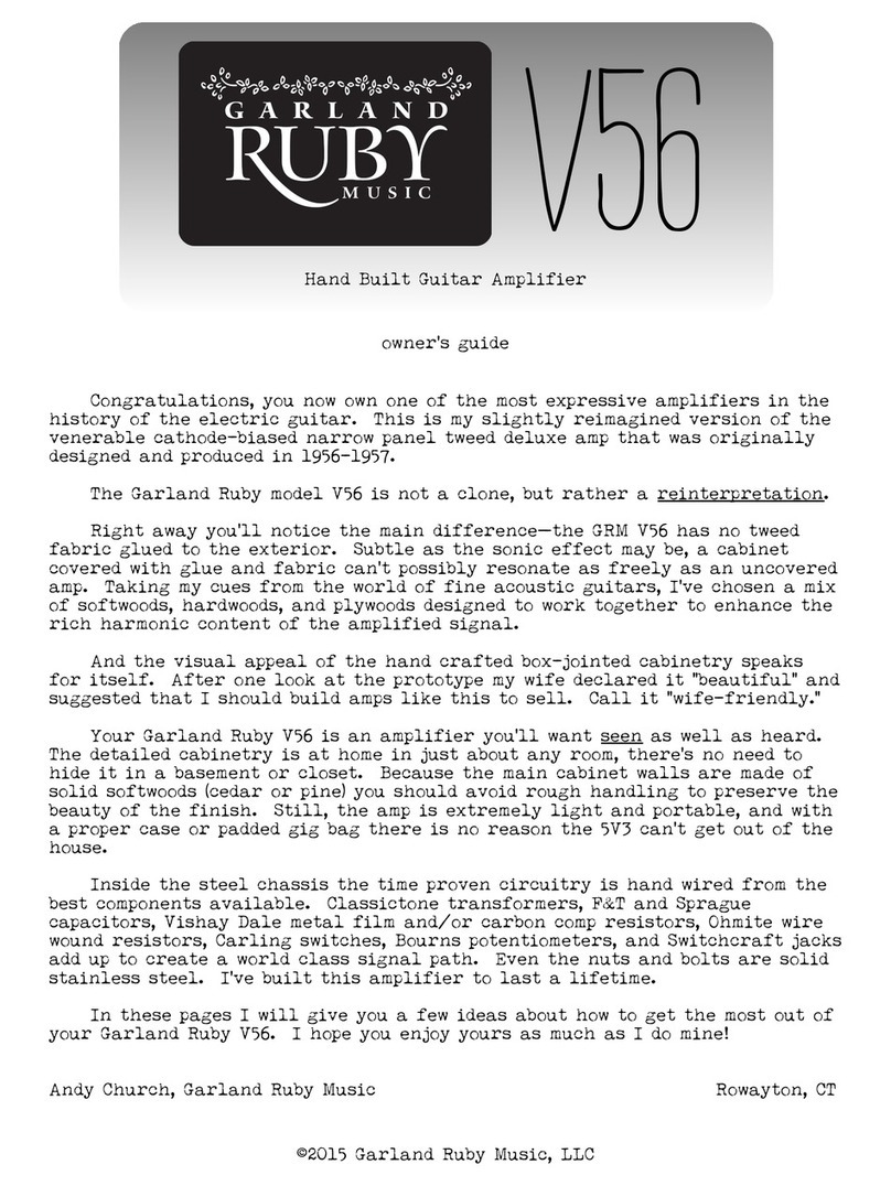 Garland Ruby V56 owner's guide