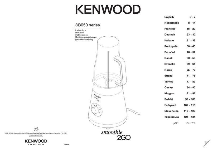 Kenwood SB050 series smoothie 2GO Manual