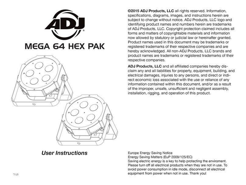 ADJ MEGA 64 HEX PAK User instructions