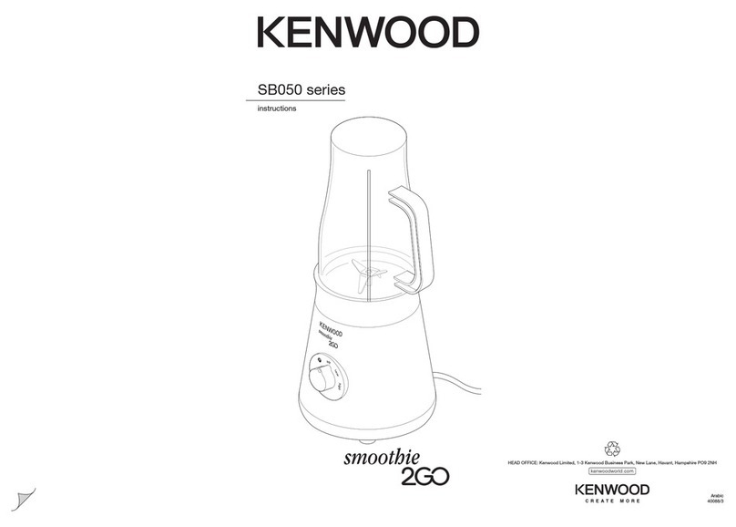 Kenwood Smoothie 2 GO SB050 series User manual