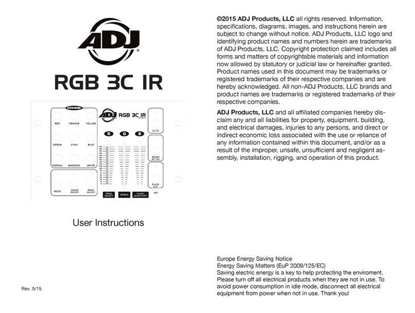 ADJ RGB 3C IR User manual ADJ RGB 3C IR User manual
