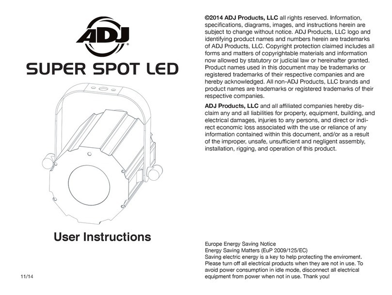 ADJ SUPER SPOT LED User manual ADJ SUPER SPOT LED User manual