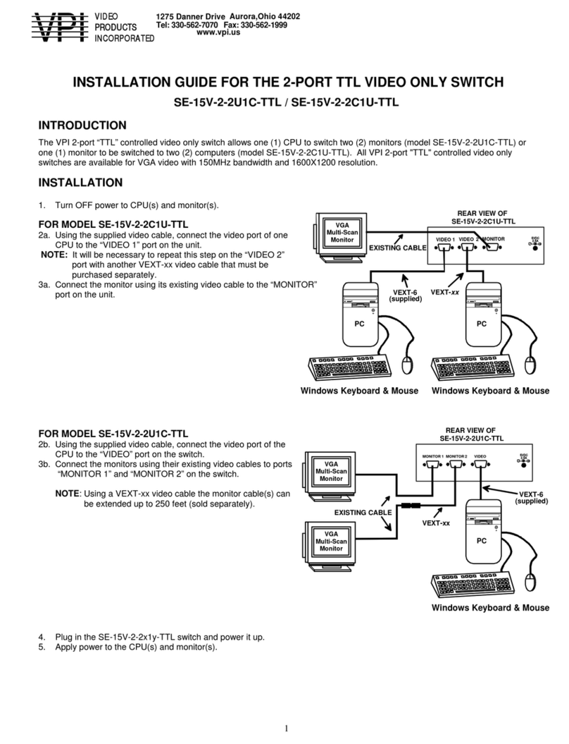 VPI SE-15V-2-2U1C-TTL installation guide VPI SE-15V-2-2U1C-TTL installation guide