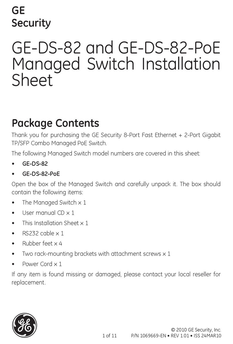 GE Security GE-DS-82 installation guide