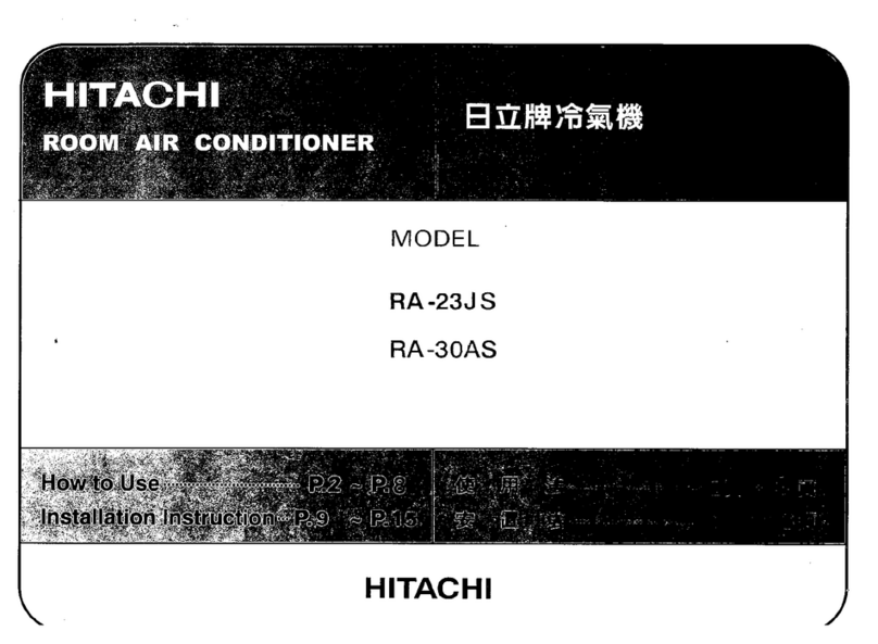 Hitachi RA-23JS installation instructions