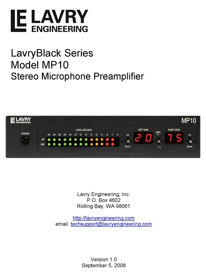 Lavry MP10 User manual