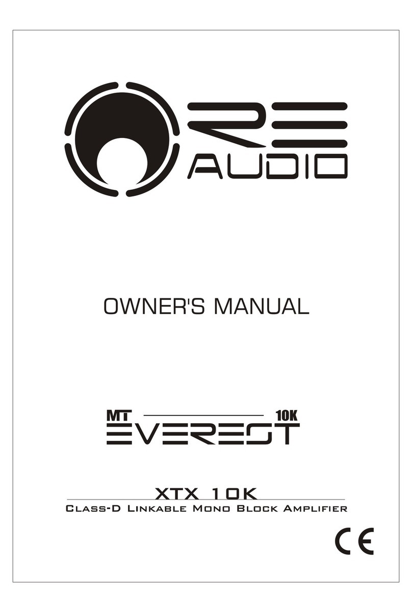 RE Audio XTX 10K User manual