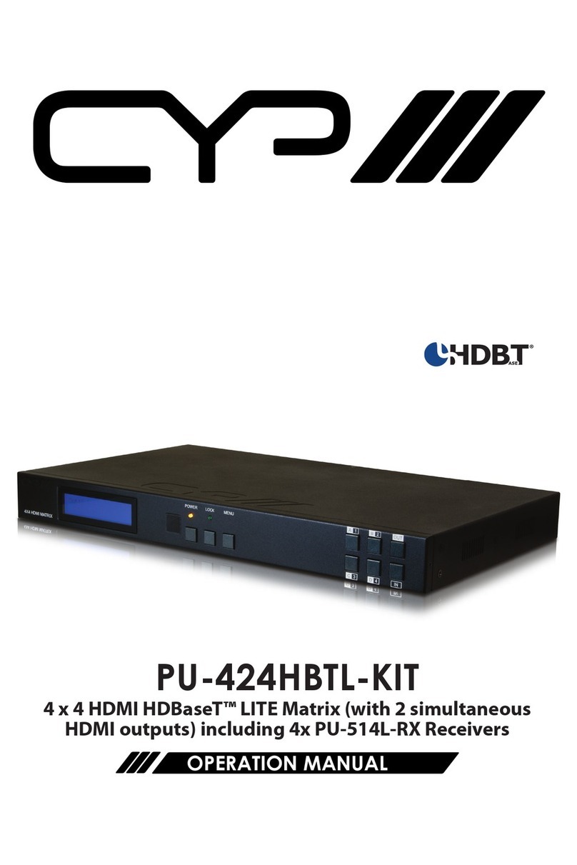 CYP PU-424HBTL-KIT User manual CYP PU-424HBTL-KIT User manual