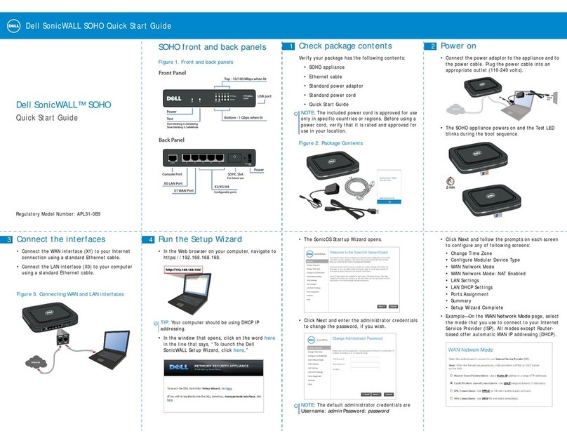 Dell SonicWALL SOHO quick start guide