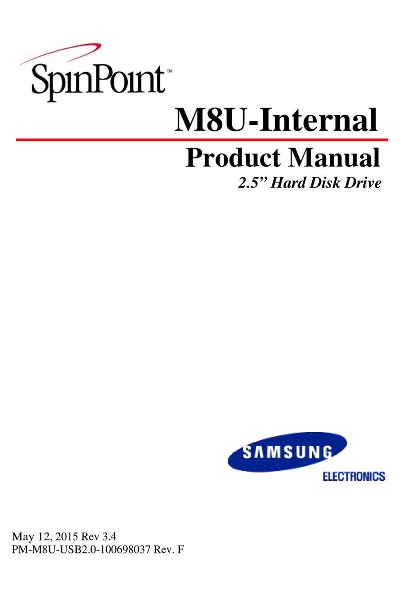 Seagate M8U-Internal SpinPoint User manual