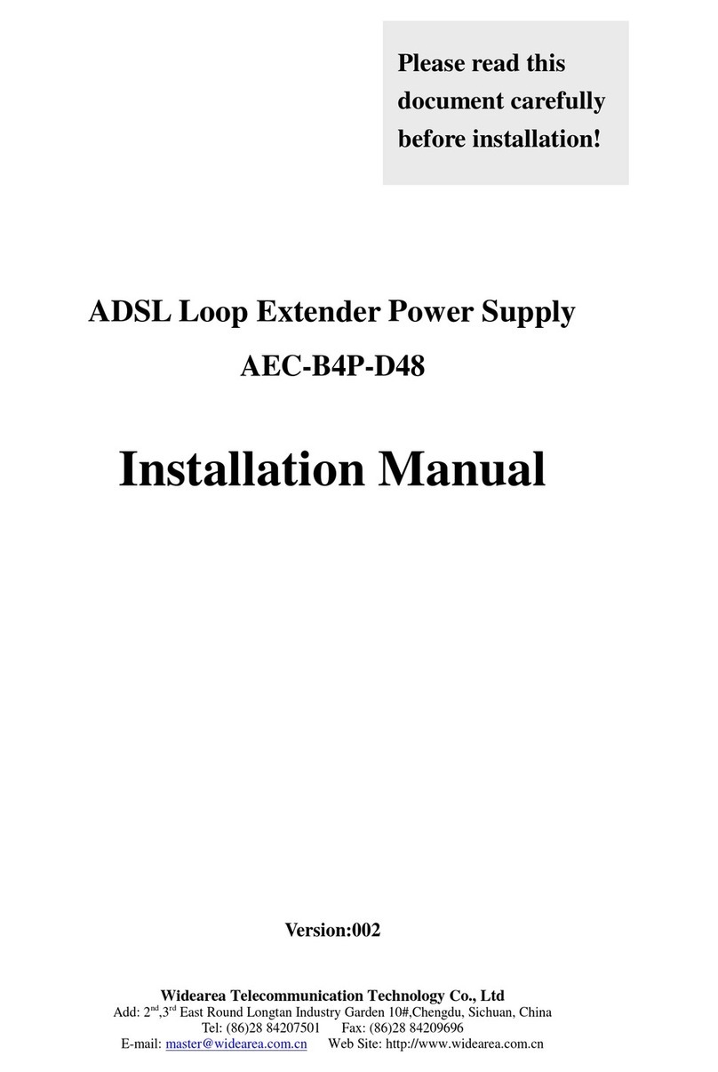 Widearea AEC-B4P-D48 installation manual