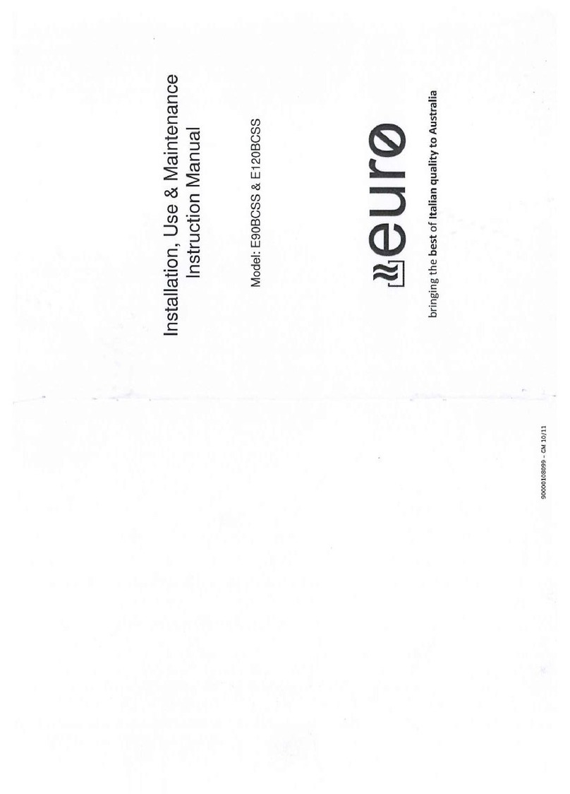 EURO E90BCSS Installation, use & maintenance manual