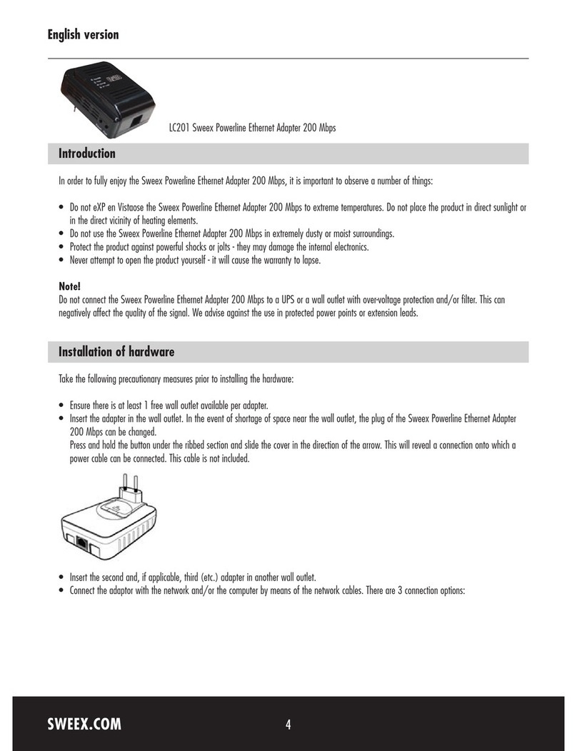 SWEEX LC201 User manual