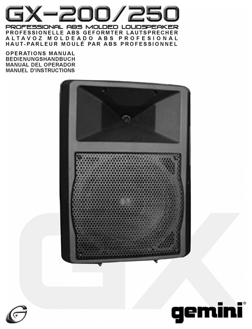 Gemini GX-200 User manual Gemini GX-200 User manual