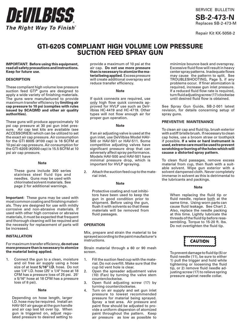 DeVilbiss GTI-620S Service manual