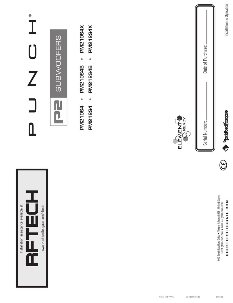 Rockford Fosgate PM210S4 User manual