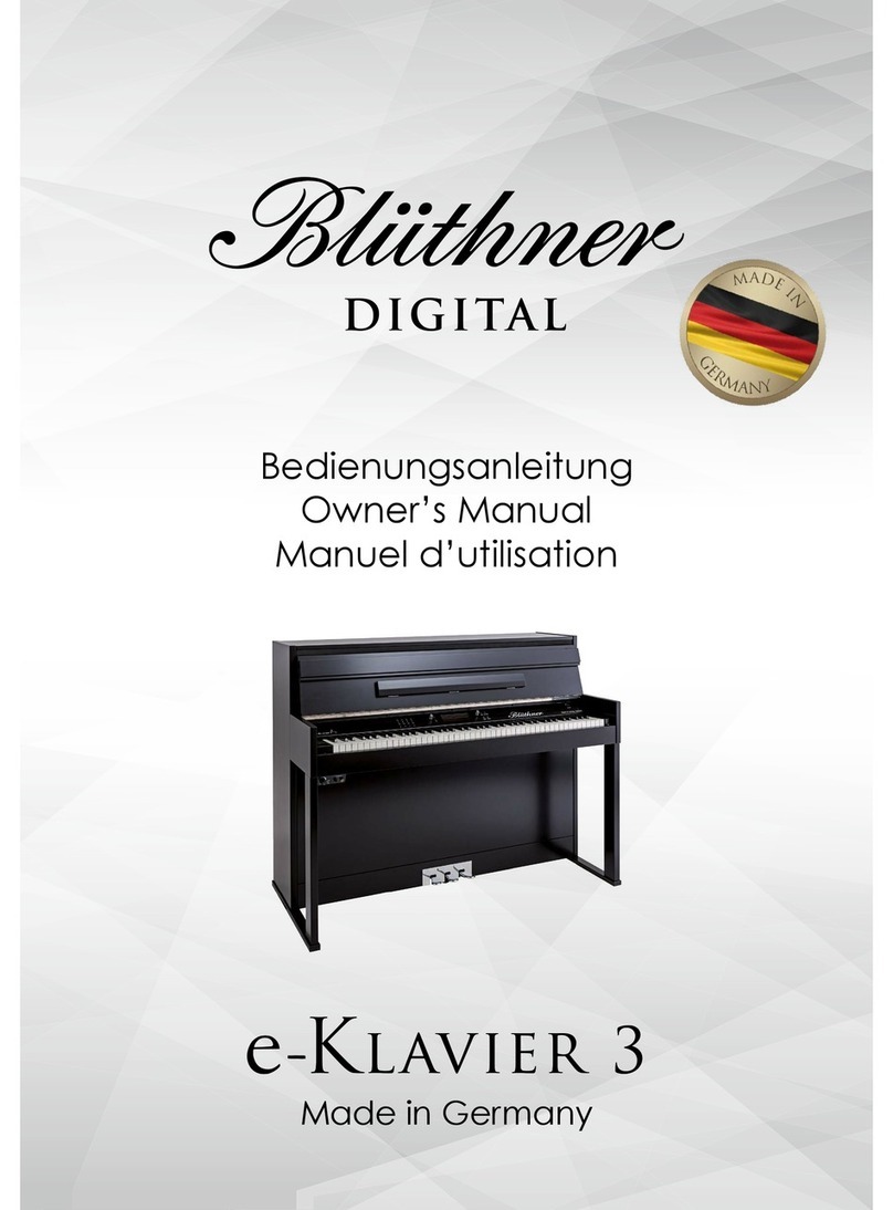 bluthner e-Klavier 3 owner's manual