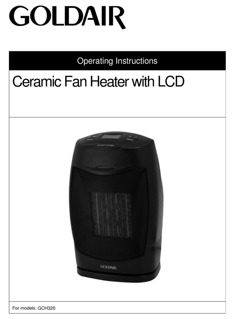Goldair GCH320 operating instructions
