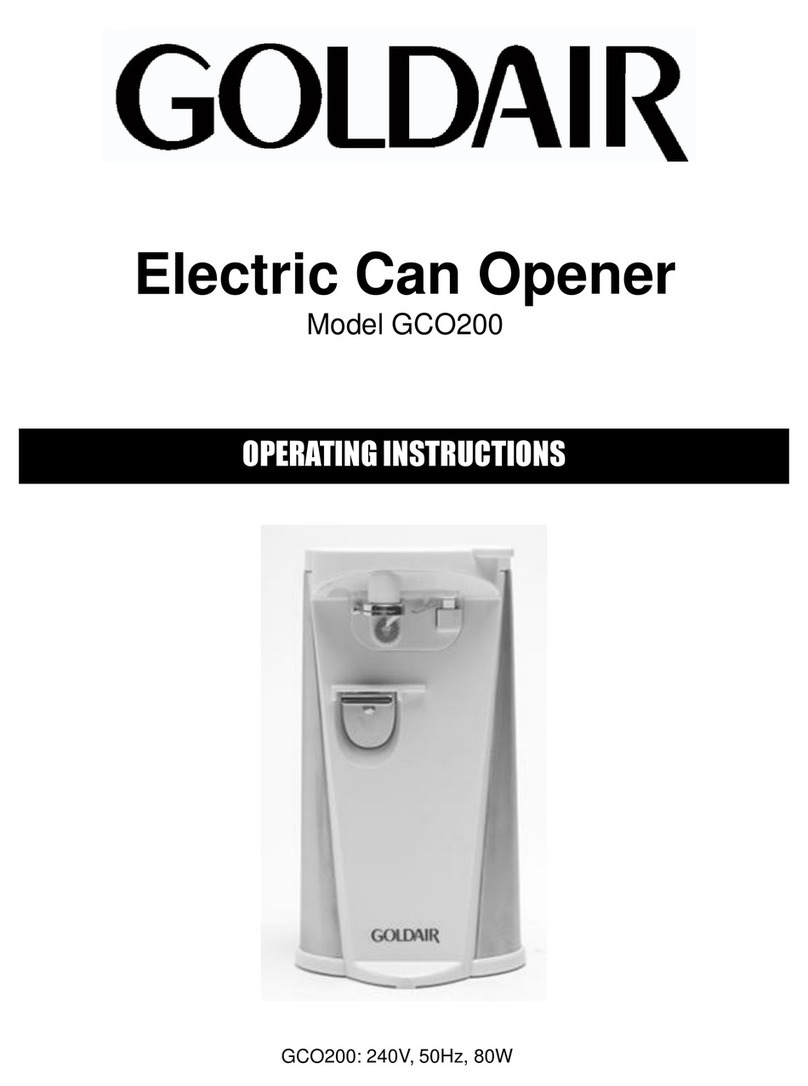 Goldair GCO200 operating instructions